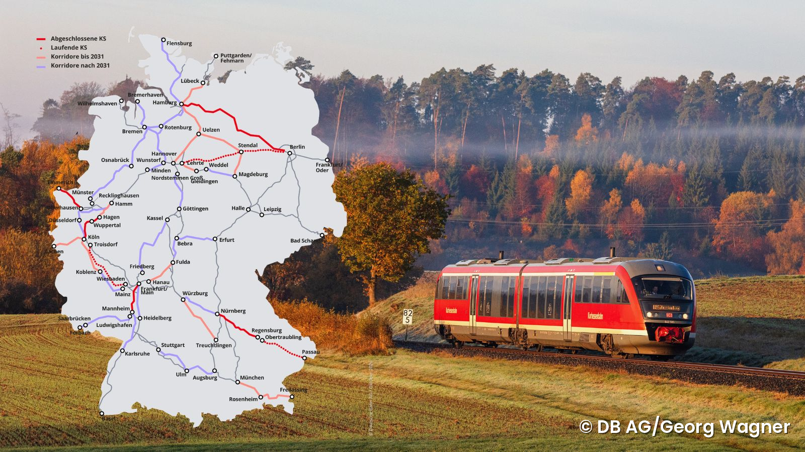 Korridorsanierungen neu aufgestellt: Nur noch 13 statt 21 Projekte bis 2031